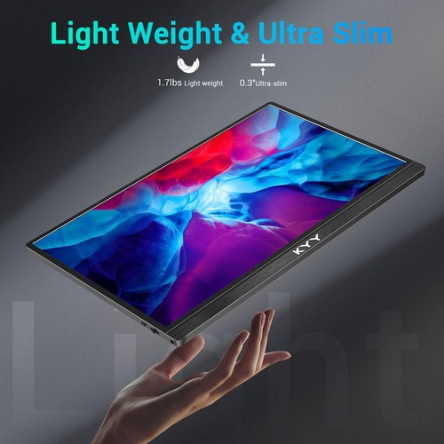 Portable Monitor 15.6'' FHD 1080P USB C HDMI Gaming Monitor Ultra-Slim IPS Di... - Picture 9 of 9