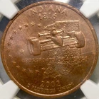 2002 D INDIANA WASHINGTON STATE QUARTER VERY RARE MISSING CLAD LAYER *NGC MS 64*