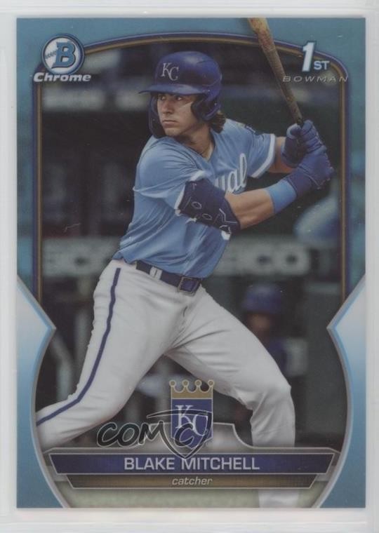 2023 Bowman Draft Chrome Sky Blue Refractor Blake Mitchell #BDC-133 13y1