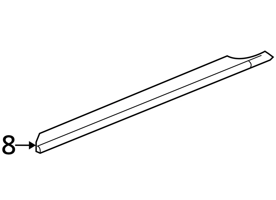 Chevrolet Pontiac Cobalt G5 2005-2010 placa ASM-FRT S/D ALFÉIZAR TR 15210190 NUEVO OEM Foto 4 de 4