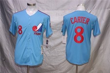 NWT Montreal Expos Gary Carter #8 1982 Powder Blue Vintage Jersey.
