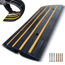 2.6" Rise Rubber Driveway Curb Ramp 15T Heavy Duty Load Threshold Ramp 1 PACK