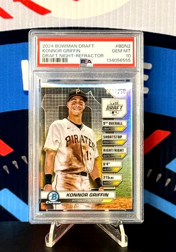 2024 Bowman Draft Konnor Griffin - Draft Night Refractor BDN2 SP/250 PSA 10