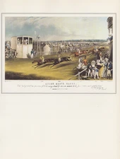 1974 Vintage RACE HORSES "ASCOT HEATH RACES" WM. IV COLOR Art Print Lithograph