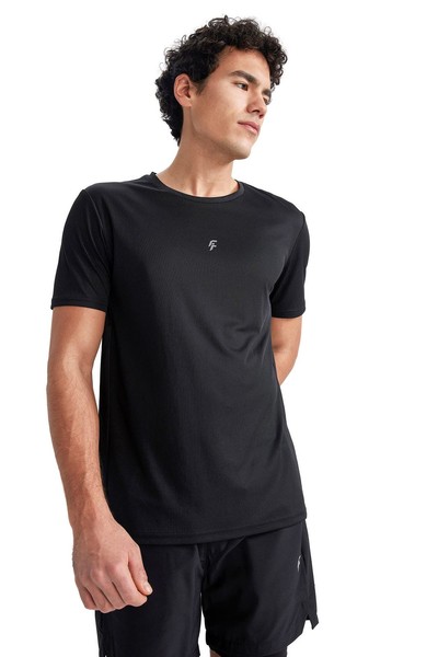DeFacto Herren Slim Fit Basic T-Shirt - Klassisches T-Shirt FüR MäNner-image