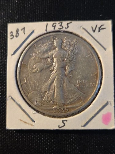 1935-S Walking Liberty Half Dollar In Very Fine Condition