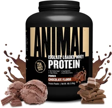 Animal Whey Isolate Protein Powder Chocolate 4 lbs 25g Protein Muscle Recovery