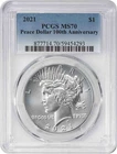 2021 Peace Silver Dollar MS70 PCGS