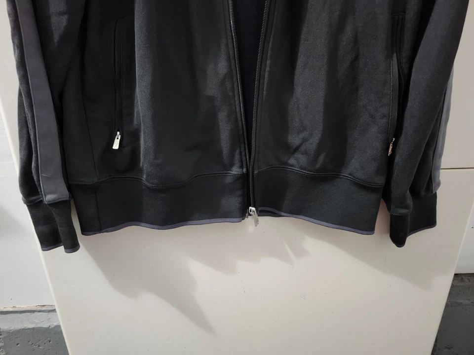 Chaqueta Nike Para Hombre L Negra Barcelona FC Cremallera Pista Bordado Cresta Fútbol Pesado LEER Foto 2 de 4