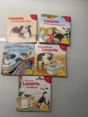 PIXI-KLEINES-KONVOLUT-5-BÜCHER-4XLIESELOTTE-1XAUF DEM BAHNHOF-KINDER-LESEN-PIXI-