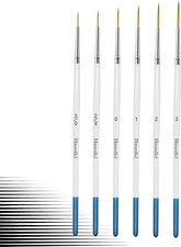 Rigger Brush Set, 6 Pcs Rigger Brushes for Painting Fine Long Lines, Thin Lines,