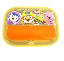 PORORO Stainless Steel Food Snack Plate Tray Lunch Box Pouch Set Kids YL