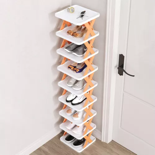 9 Ebenen Schuhregal Aufbewahrung Organizer Klein Schuhregal Schmal Zum Selbermachen Verstellbar Schuhregal - Bild 21 von 34