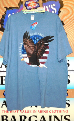 Mens Gildan Themed Tee Shirts Patriotic 100% Cotton from $12.99