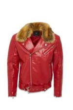 JORDAN CRAIG MENS RED CHULA VISTA MOTO JACKET