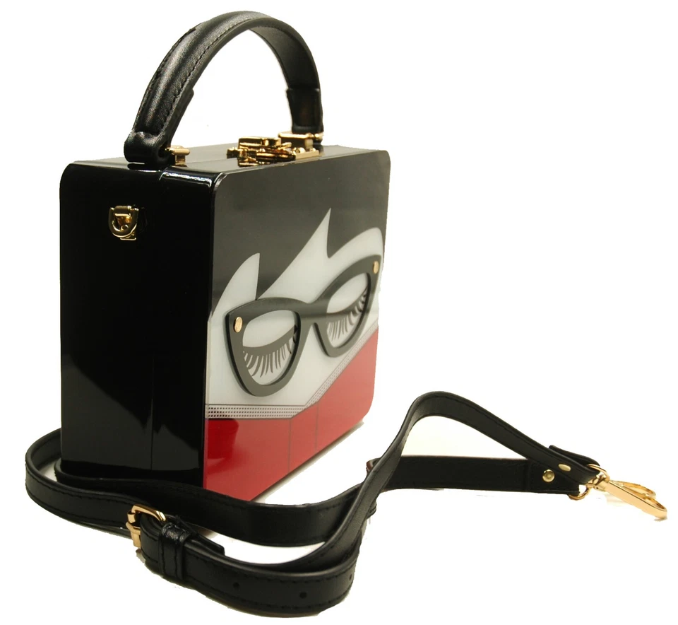 Acrílico Caja Bolso Retro Cartera Bolso de Hombro Ojo de Gato Foto 2 de 4