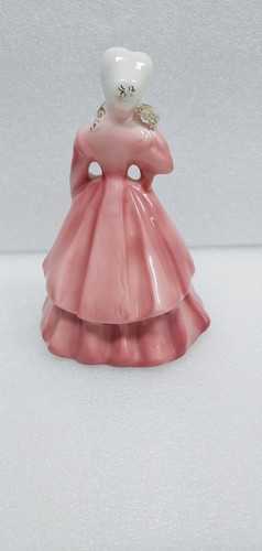 Figura Irene Vintage Florence Ceramics Pasadena California Oro Rosa Blanco 6" - Imagen 3 de 6