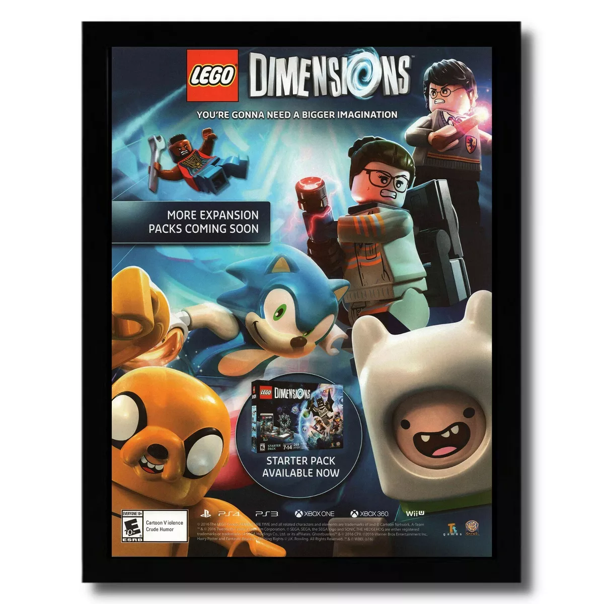 2016 LEGO Dimensions Framed Print Ad/Poster Sonic Adventure Time