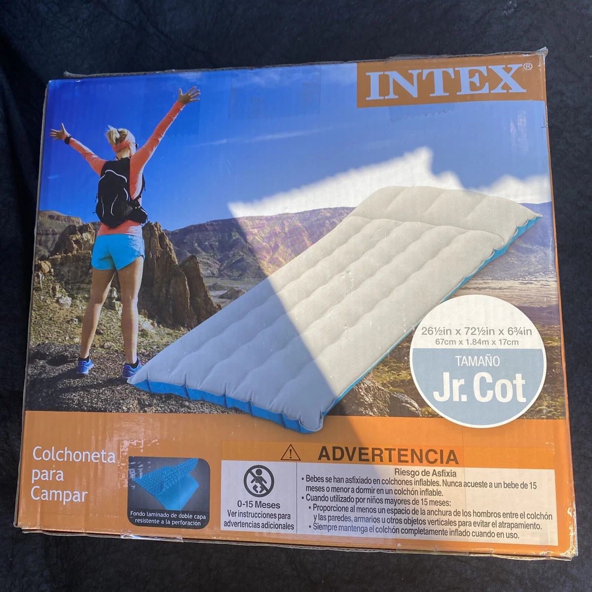 Intex self 2024 inflating air mattress