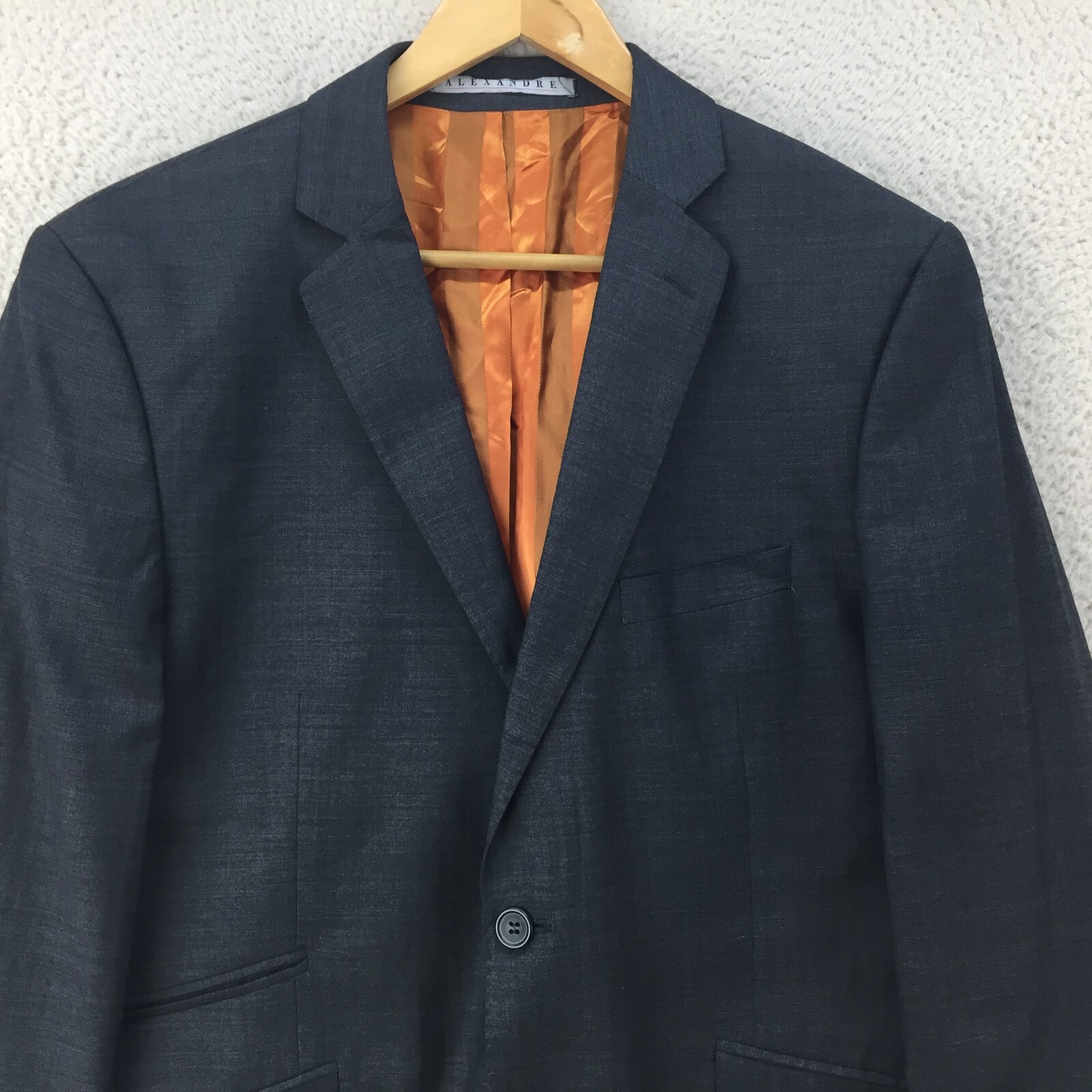 FILA Giacca blazer Alexandre Savile Row lusso in lana grigia vestibilità regolare da uomo taglia UK 42R