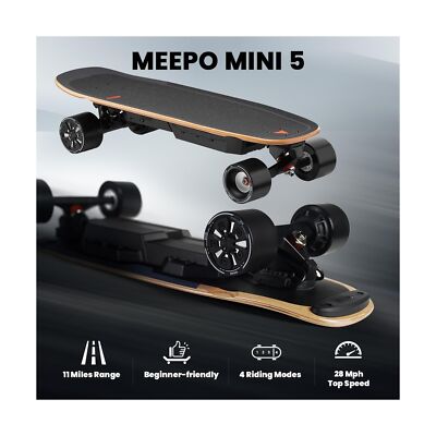 MEEPO Electric Skateboard with Remote, 28 MPH Top Speed, 11