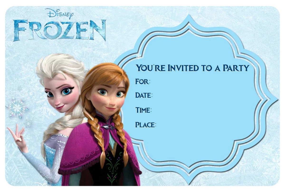 FROZEN Birthday Party Invitations Invites Children Kids - FREE