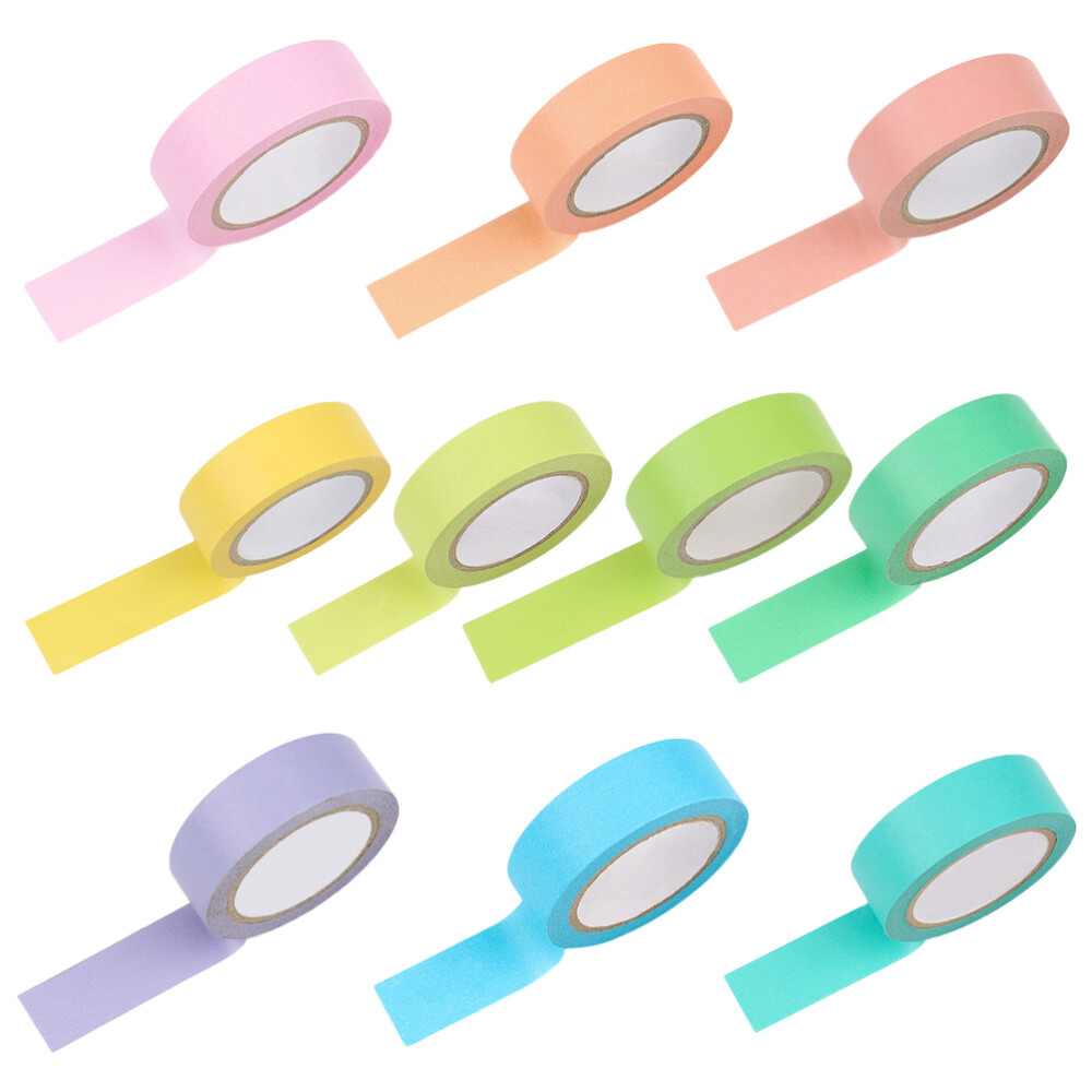 10 Rolls Adhesive Tape Masking Paper for Painting Scrapbooking