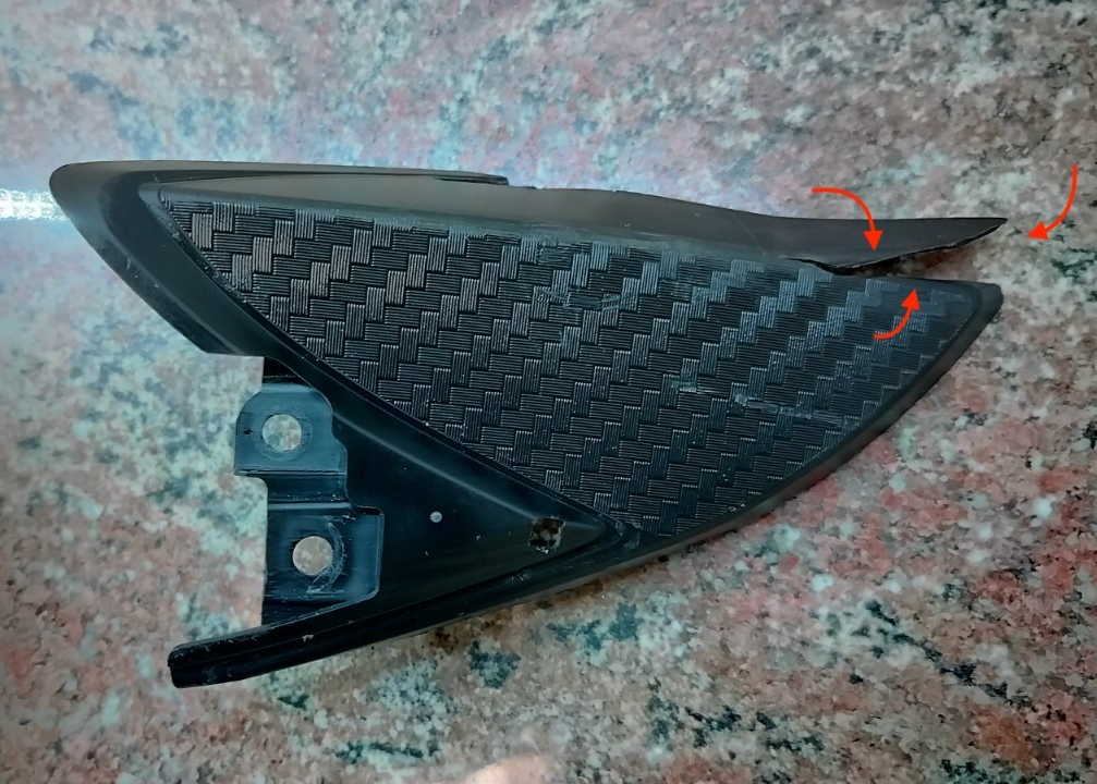 刀 11–18 Suzuki GSX-R600 750 Rear Left Side Frame Cover Fairing