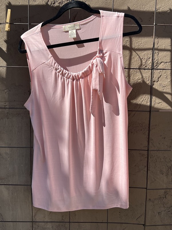 Rose Pink Sleeveless Blouse Top By Diana Bell XL