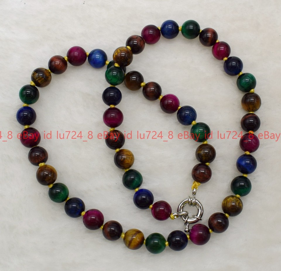 10mm Red Tiger Eye Round Natural Gemstone Beads At ₹ 100/piece | Gemstone Beads In Jaipur | ID - Foto 2