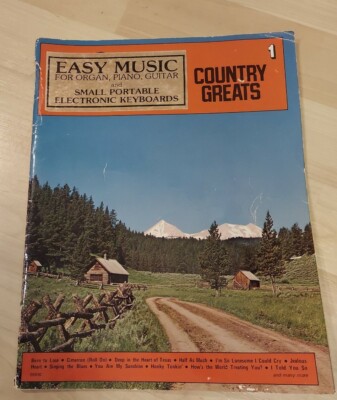 Easy Music Country Greats Music for Organ Piano Guitar 1977 Sight & Sound