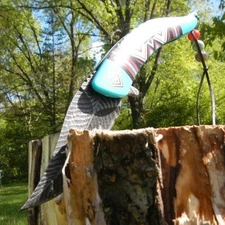 8.5" Native American Indian Spring Assisted Open Pocket Knife Damascus Feather