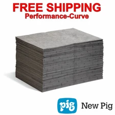 New Pig MAT204 Universal Light-Weight Absorbent Mats - 15"x20" (200 Pads)
