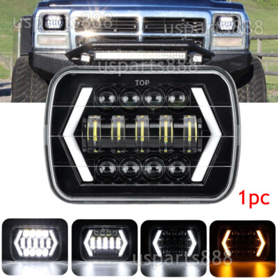 Fit Dodge Ram W250 D150 D250 Van Pickup 7x6'' 5x7'' LED Headlight HI-LO Beam DRL