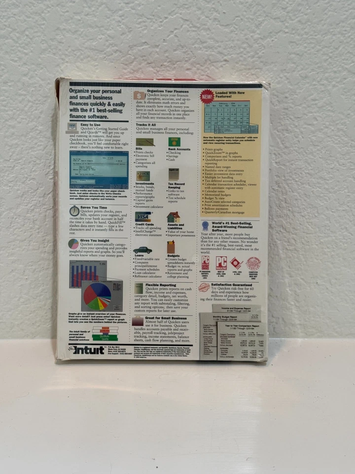 Quicken for DOS,  Version 7, Includes  3.5" & 5 1/4" Floppy Disks & Manual New - Image 2 of 2