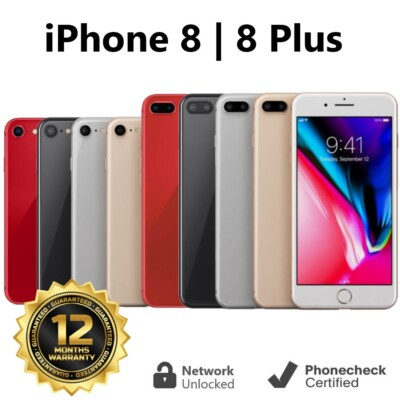 #ad Apple iPhone 8 8 Plus 64GB 128GB 256GB All Colors Unlocked Excellent $123.45