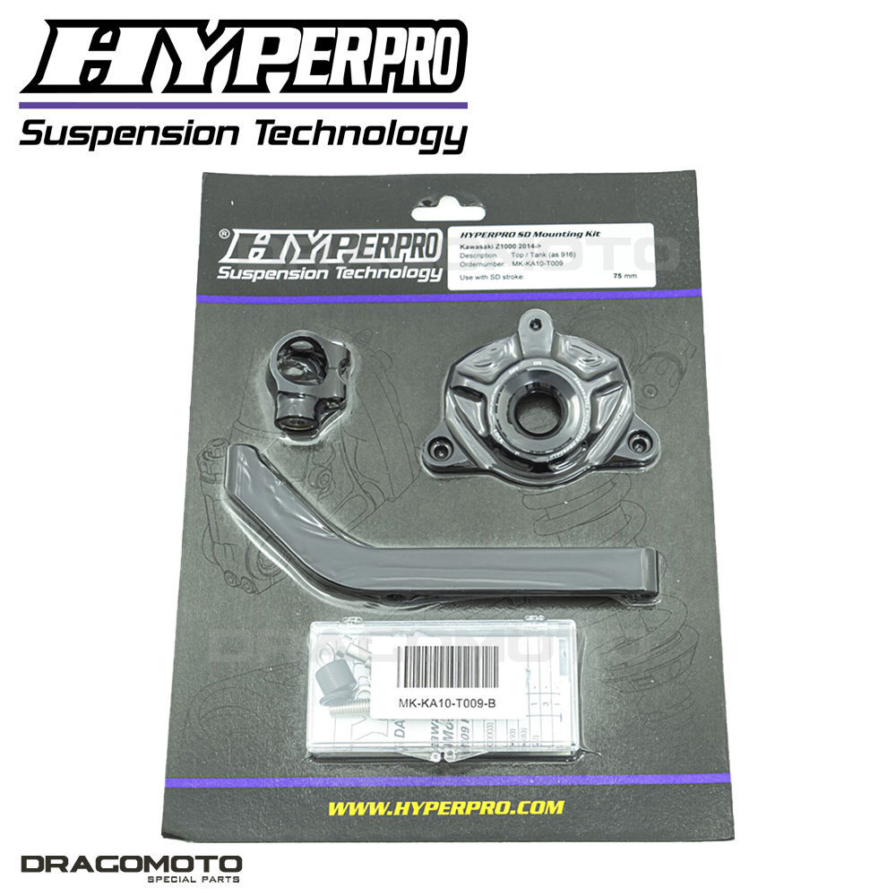 Kit de montage HYPERPRO MK-KA10-T009-B pour moto KAWASAKI Z 1000 ABS noirs