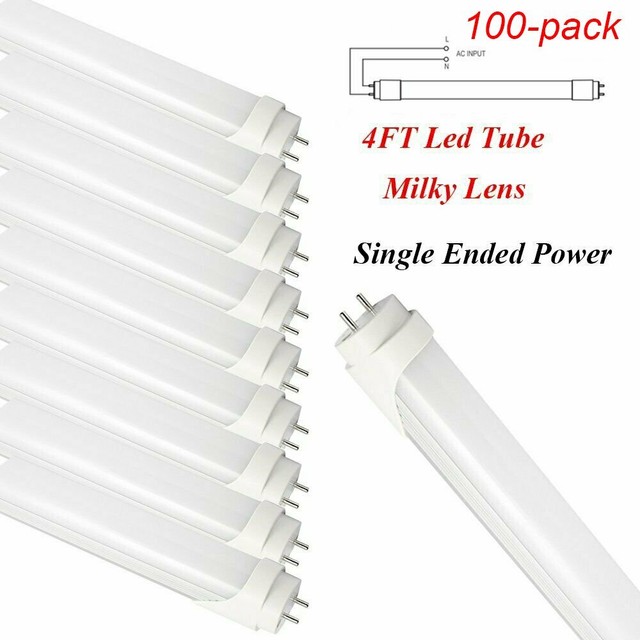 100x 4Feet T8/T2 18W G13 LED Fluorescent Replacement Tube Light Single
