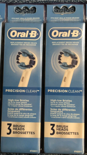 6 ORAL-B Precision Clean Replacement Toothbrush Teeth Tooth Brush Heads Packs - Afbeelding 1 van 2