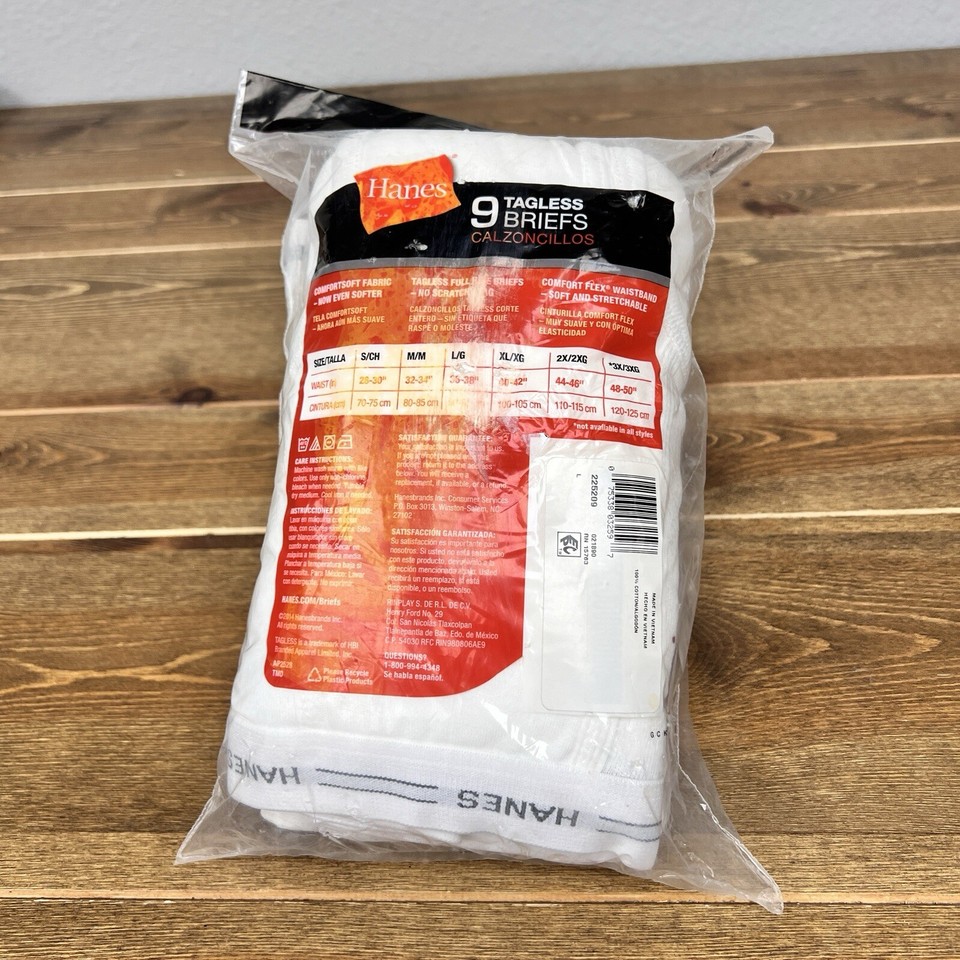 Hanes Best Briefs Men's Underwear Tagless No Ride Up Comfort Flex Size L 9pk eBay