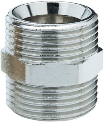 Hummel MKV-Kupplungsnippel G 3/4 x G 3/4 Eurokonus Messing vernickelt 2253343401