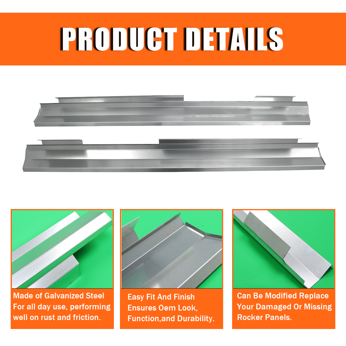 Jeep Liberty Rocker Panel Kit 2002-2007 4-Door - Driver & Passenger Sides (Steel)