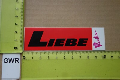 Alter Aufkleber Mode Kleidung Sportswear Jeans Fashion VANILIA Liebe