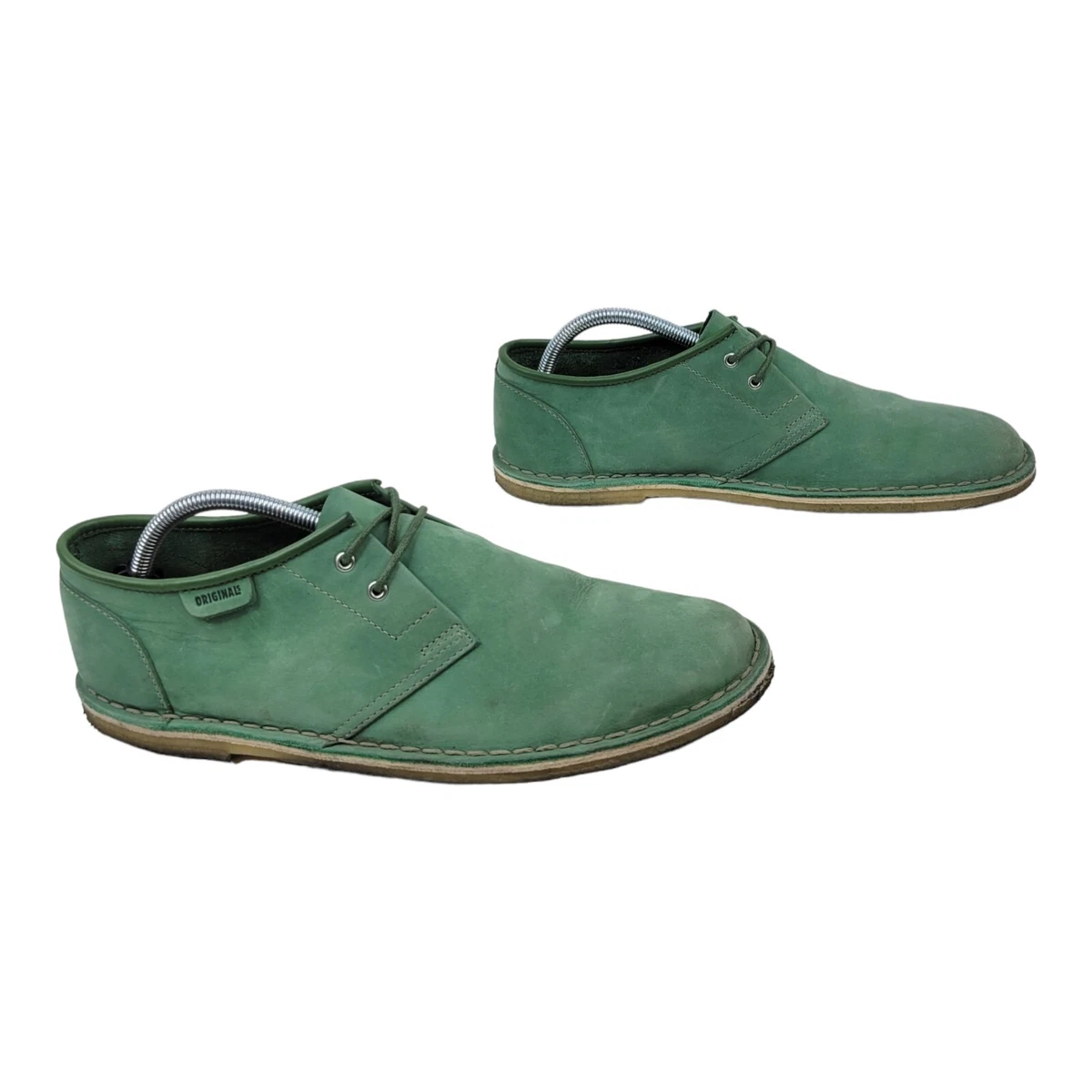 Clarks Originals Desert London Suede Shoes Crepe Soles Men&#039;s Size 9.5 Green |