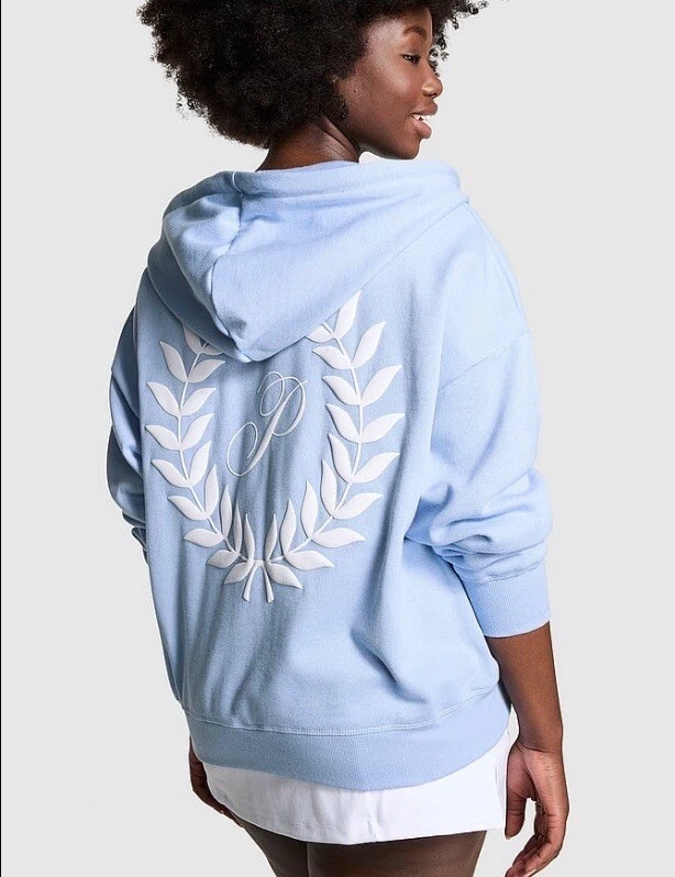 Victoria’s Secret Pink OVERSIZED HOODIE 💎NWT BARBOUR BLUE NWT BEAUTY🔥LMT XS