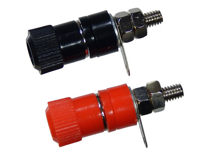 Arkai 2 Stk. Buchse 4 mm mit Löhnfahne rot/schwarz