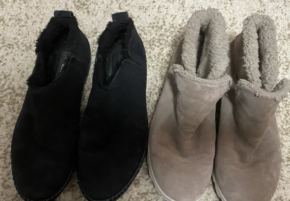 Women's SKECHERS SUEDE ANKLE BOOTS Size 10M 2 PAIR - Image 4 of 4