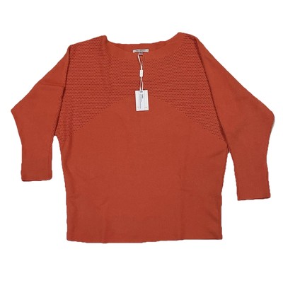 NWT Vila Milano 3/4 Sleeve Womens Sweater Sz. Medium, Orange Poppy,  All-season
