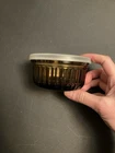 Vintage Anchor Hocking Custard Cup With Plastic Lid