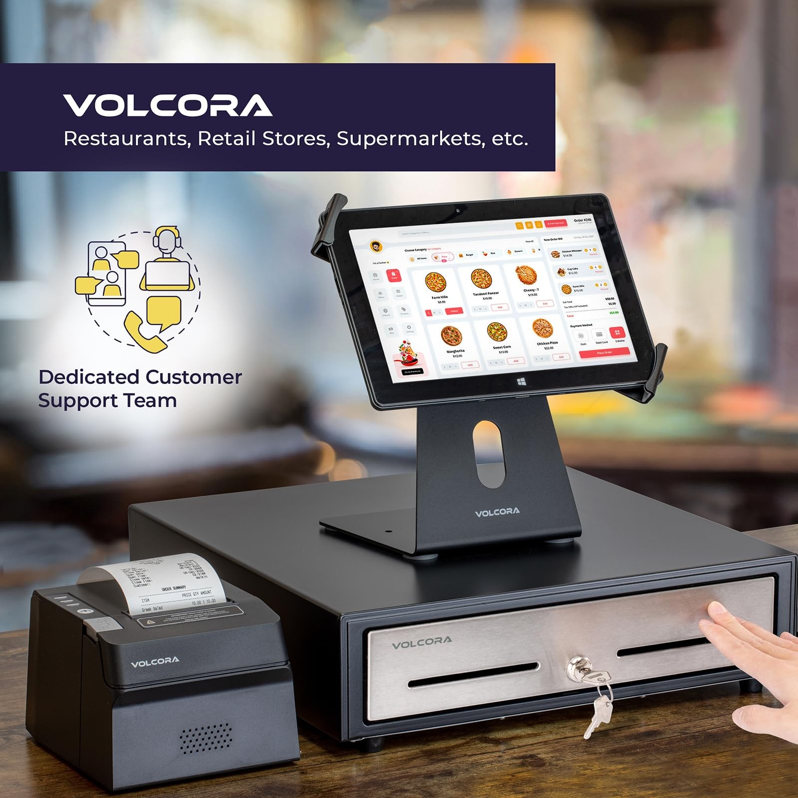 как выглядит Manual Push Open Cash Register Drawer 16" POS System Black Stainless фото